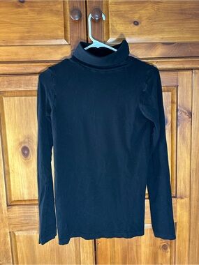 c’est moi Women’s Natural Black Soft Turtleneck Long Sleeve Tee